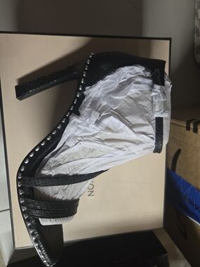 BCBGeneration Black Studded High Heel Sandals - NIB